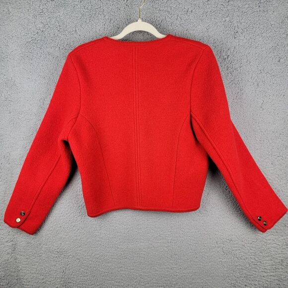 100% Wool Red Women's Blazer - Picture 16 of 16